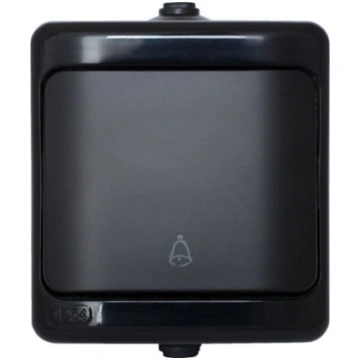 KOS BRYZA Przycisk dzwonek IP54 10AX 250V czarny 1