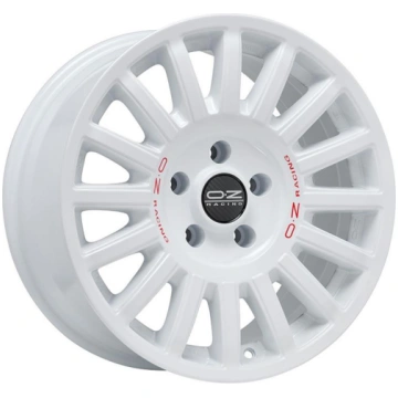 18"" 5x130 OZ Racing Rally Raid Race White Red Let