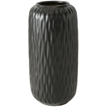 Boltze Zalina vāze, 20 cm, melns porcelāns