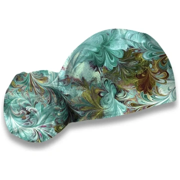 Mint Chocolate Swirls Scrub Hat Taylor Made Scrub 