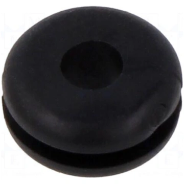 Grommet | Ømount.hole: 6mm | Øhole: 3.2mm | black 