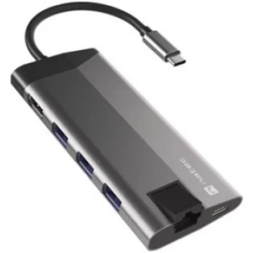 Natec | USB-C Multiport Adapter | NMP-1690 | Grey 