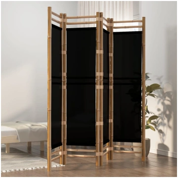Istabas aizslietnis, 4 paneļi, 160 cm, bambuss un 
