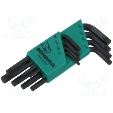 Wrench: Torx®-set; TX9,TX10,TX15,TX20,TX25,TX27,TX