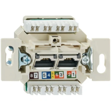 Datora / interneta ligzda mehānisms 2x8 cat5/6a U 
