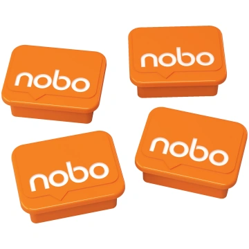 NOBO whiteboard magnets, 4 pieces, orange (1905327