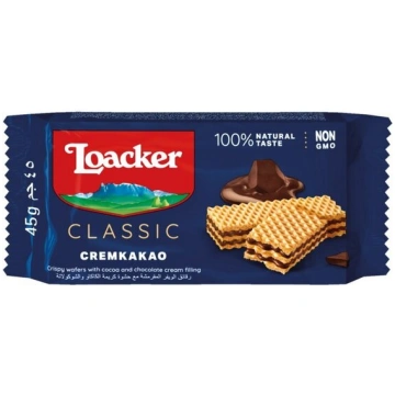 Vafeles - Loacker Classic Cremkakao, 45 g