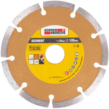 Dimanta griešanas disks KONNER 125, sausai griešan