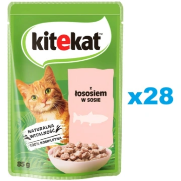 KITEKAT Lasis mērcē 28x85 g pieaugušiem kaķiem