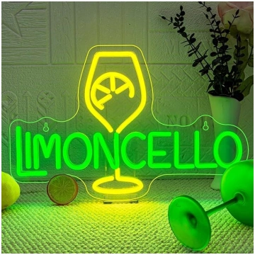 Limoncello Neon Sign Lemon LED Sign Cocktail Bar L
