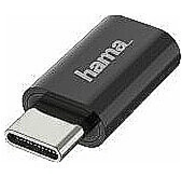 Hama USB-C — microUSB adapteris, melns (0020031000