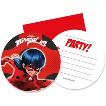 6 ielūgumi Ladybug - Brīnišķīgā Ladybug Procos