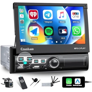 CAMECHO 1 DIN Carplay/Android Car/Mirror Link auto