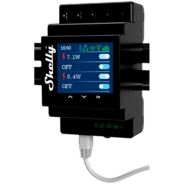 Shelly PRO 4PM 4 kanālu kontrolieris ar enerģijas 