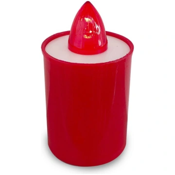 9cm LED Electric Tealight, 90-day life, red with f