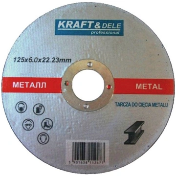 Slīpēšanas disks metālam 6,0 mm 125 mm