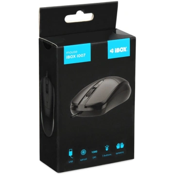 iBOX i007 wired optical mouse, black