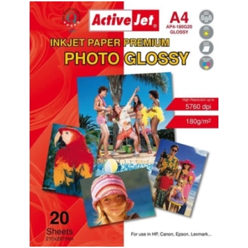 Activejet AP4-180G20 glossy photo paper; for ink p