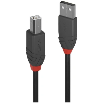 Lindy 2m USB 2.0 Type A to B Cable, Anthra Line | 
