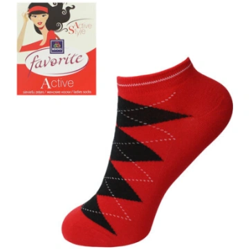 Īsās zeķes sievietēm, Favorite 22040 red, sarkanas