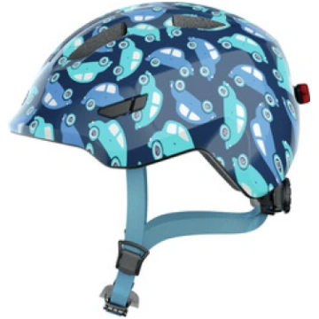 ABUS SMILEY 3.0 LED HELMET, BLUE CAR S - 45-50cm