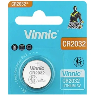 CR 2032 baterija Litija Vinnic - iepakojumā 1 gb. 