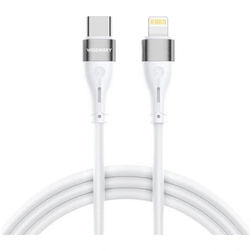 Lightning / USB-C PD 27 W kabelis, 1 m – balts Woz