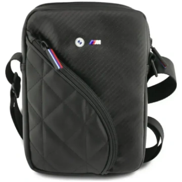 BMW Carbon Pockets & Metal Logo soma 8" – melna