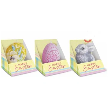 HAPPY EASTER sveces figūriņa 7,5 cm kastē maisījum