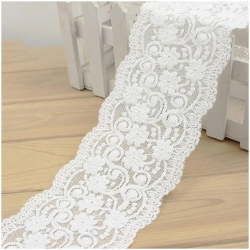 10 cm x 1 m elastīga mežģīņu apdare, mežģīņu lente