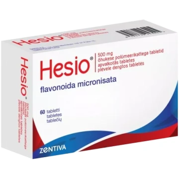 HESIO 500 mg tabletes, 60 gab