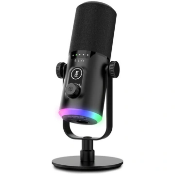Dinamiskais USB un XLR mikrofons ar trokšņu slāpēš