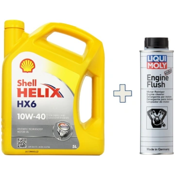 KIT - Shell Helix HX6 10W40 barattolo 5LT + Liquim