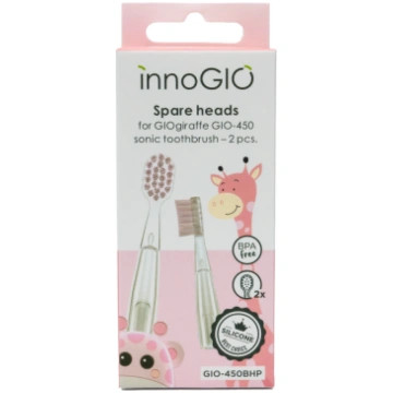 InnoGiO dantų šepetėlio galvutė žirafa rožinė GIO-