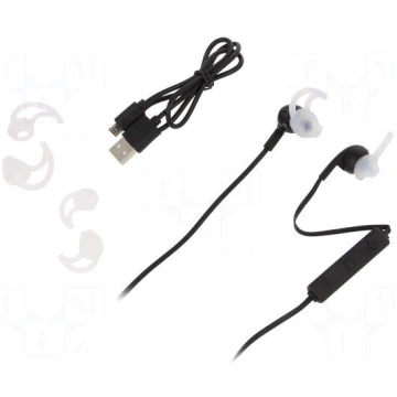 Bluetooth headphones with microphone | black | USB