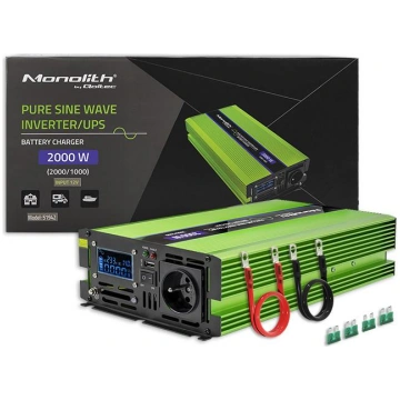 Qoltec Pure Sine Wave Inverter Monolith | battery
