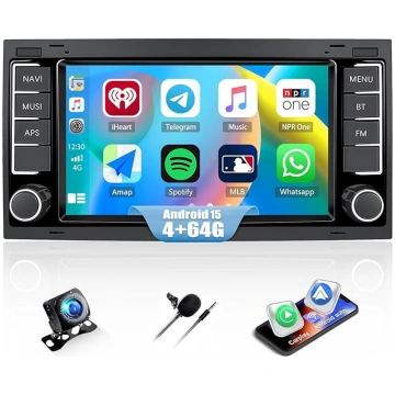 CAMECHO 4G + 64G 8 Core Android 15 Auto radio VW T