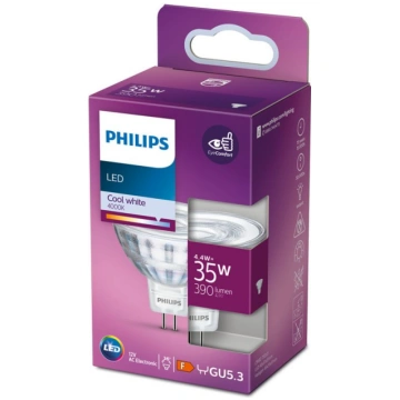 Philips LED 4.4W (35W) MR16 4000K 36D spuldze 390l