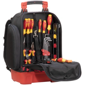 Wiha tool backpack electric set, tool set (black/r