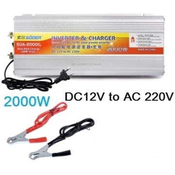Hibridinis įtampos keitiklis - inverteris 12V-220V