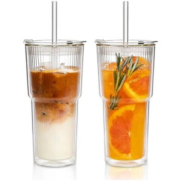 KEMORELA Divsienu glāzes, 2 glāžu komplekts, latte