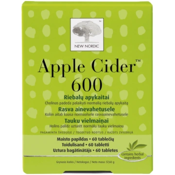NEW NORDIC Apple Cider 600mg tabletes N60