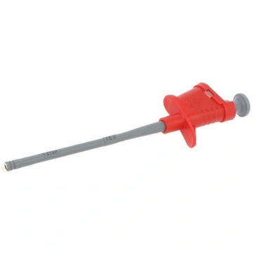 Clip-on probe; hook type; 6A; red; Insulation: pol