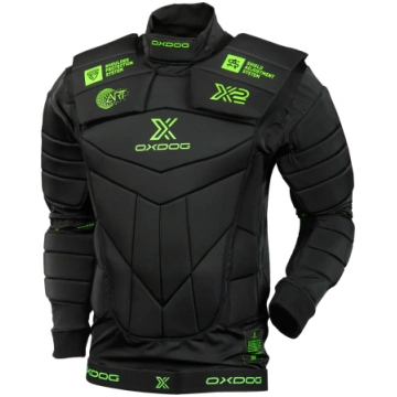 X2 GOALIE PROTECTION SHIRT Black/green Oxdog