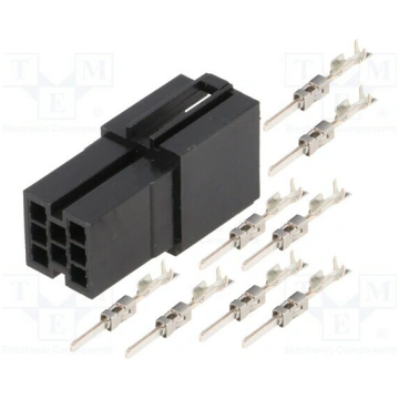 Connector housing; socket; mini ISO; PIN: 8; kit |