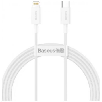 Kabel USB Baseus USB-C - Lightning 1 m Bialy (base