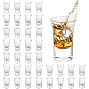 SHUESS Shot Glasses, 36 iepakojums 35ml caurspīdīg