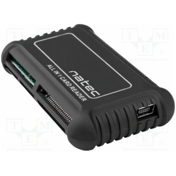 Card reader: memory; USB B mini socket; USB 2.0; B
