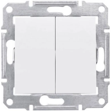 SDN0300121 Slēdzis dubultais balts SEDNA | iLUMINO