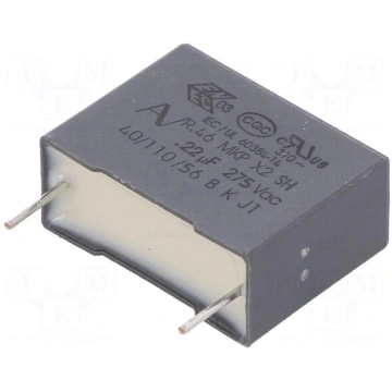 Capacitor: polypropylene | X2 | 220nF | 15mm | ±20